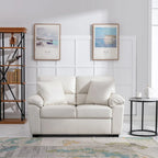 Upholstered Living Room Set, 2 Pieces - Faux Leather chair, Loveseat