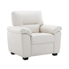 Upholstered Living Room Set, 2 Pieces - Faux Leather chair, Loveseat
