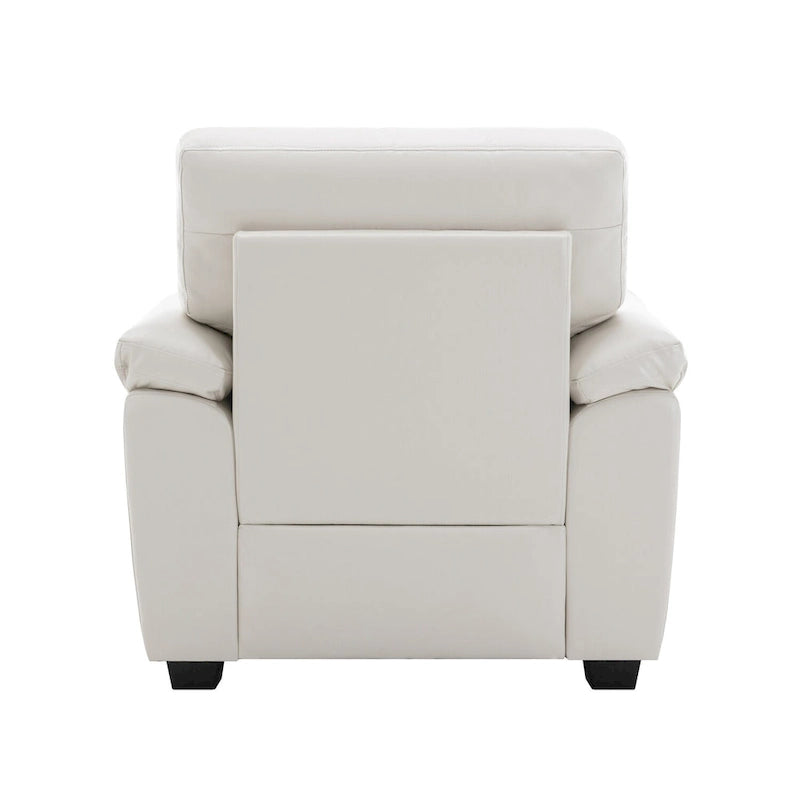 Upholstered Living Room Set, 2 Pieces - Faux Leather chair, Loveseat