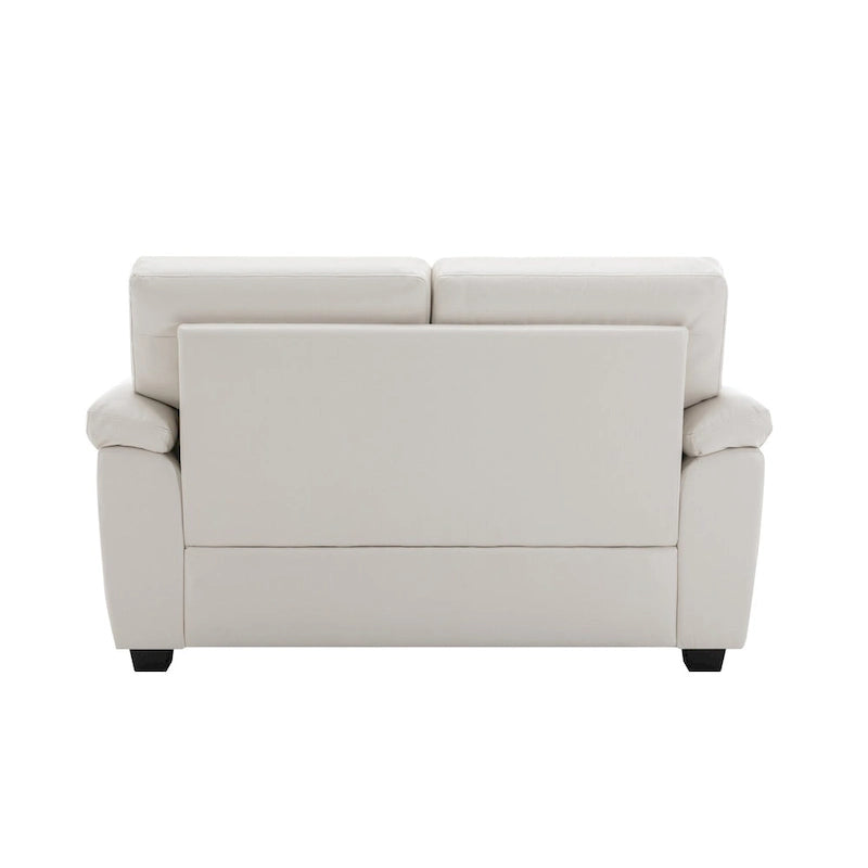 Upholstered Living Room Set, 2 Pieces - Faux Leather chair, Loveseat