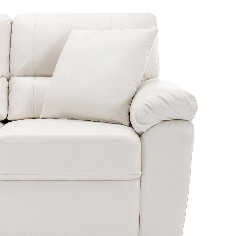 Upholstered Living Room Set, 2 Pieces - Faux Leather chair, Loveseat
