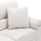 Upholstered Living Room Set, 2 Pieces - Faux Leather chair, Loveseat