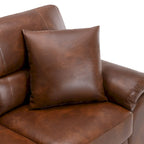 Upholstered Living Room Set, 2 Pieces - Faux Leather chair, Loveseat