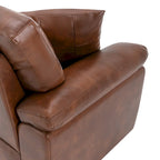 Upholstered Living Room Set, 2 Pieces - Faux Leather chair, Loveseat