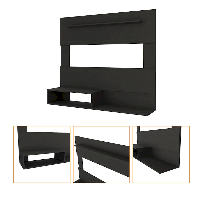 Floating entertainment center, suitable for TVs up to 55 inches.