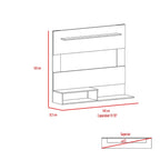 Floating entertainment center, suitable for TVs up to 55 inches.