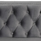 Modern Loveseat with Deep Dutch Velvet Iron Legs