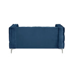 Modern Loveseat with Deep Dutch Velvet Iron Legs