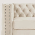 Modern Loveseat with Deep Dutch Velvet Iron Legs