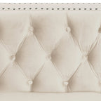 Modern Loveseat with Deep Dutch Velvet Iron Legs