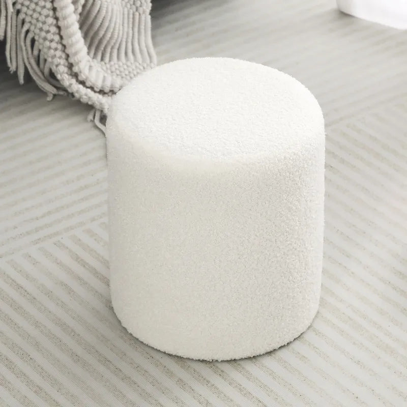 Footrest Ottoman 13 inches Fabric Stool for Living Room Bedroom