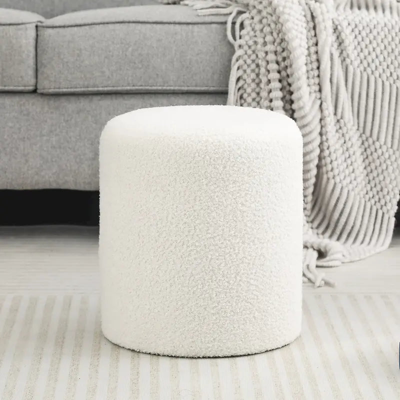 Footrest Ottoman 13 inches Fabric Stool for Living Room Bedroom