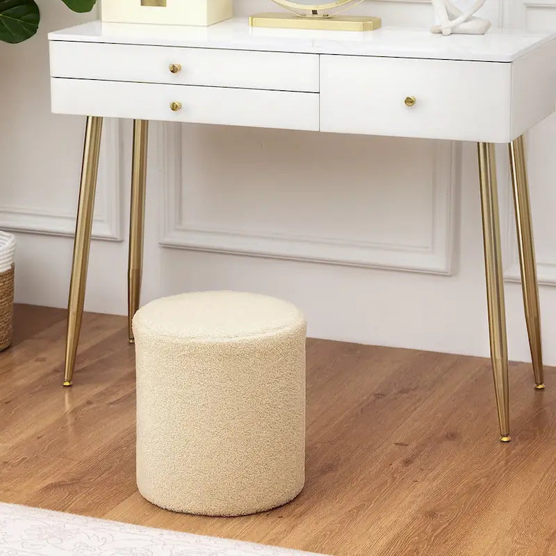 Footrest Ottoman 13 inches Fabric Stool for Living Room Bedroom