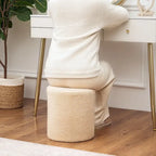 Footrest Ottoman 13 inches Fabric Stool for Living Room Bedroom