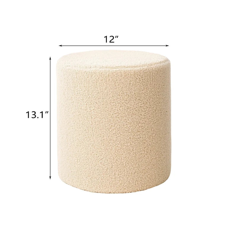 Footrest Ottoman 13 inches Fabric Stool for Living Room Bedroom