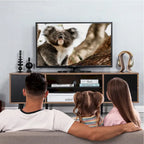 Mid-Century Modern TV Stand for 60 TV with Storage and Open Shelf