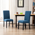 Upholstered Linen Fabric Dining Chair (Set of 2)