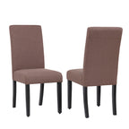 Upholstered Linen Fabric Dining Chair (Set of 2)