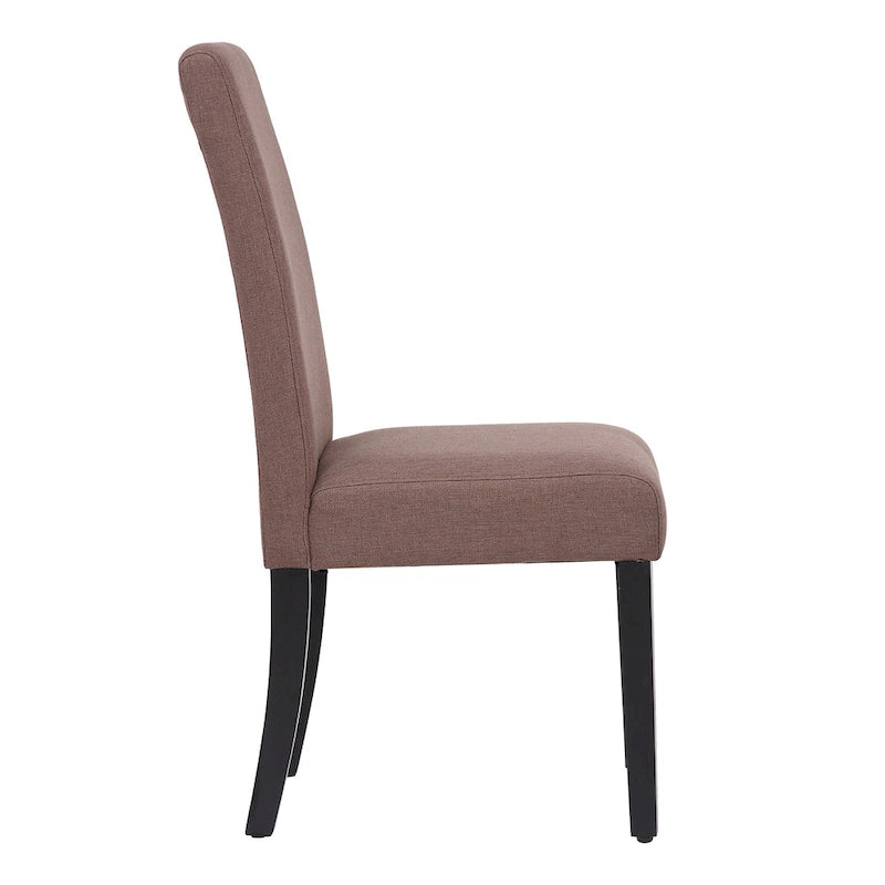 Upholstered Linen Fabric Dining Chair (Set of 2)