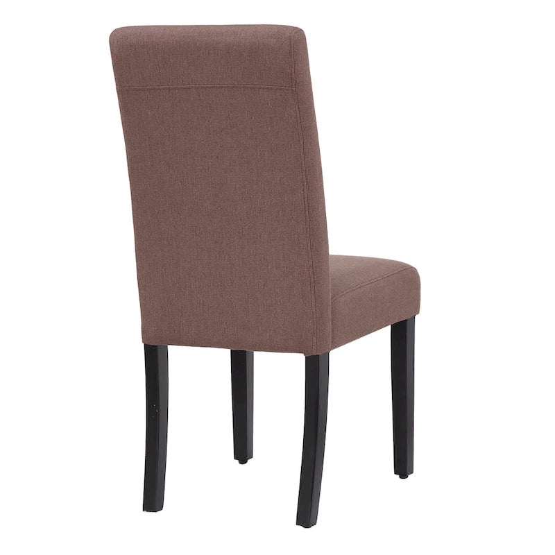 Upholstered Linen Fabric Dining Chair (Set of 2)