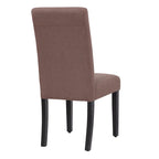 Upholstered Linen Fabric Dining Chair (Set of 2)