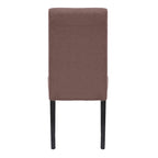 Upholstered Linen Fabric Dining Chair (Set of 2)