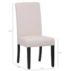 Upholstered Linen Fabric Dining Chair (Set of 2)