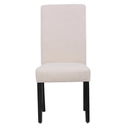 Upholstered Linen Fabric Dining Chair (Set of 2)