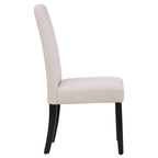 Upholstered Linen Fabric Dining Chair (Set of 2)