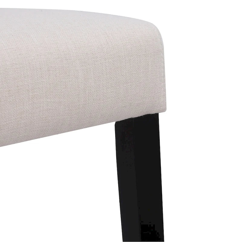 Upholstered Linen Fabric Dining Chair (Set of 2)