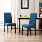 Upholstered Linen Fabric Dining Chair (Set of 2)