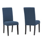 Upholstered Linen Fabric Dining Chair (Set of 2)