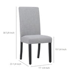 Upholstered Linen Fabric Dining Chair (Set of 2)