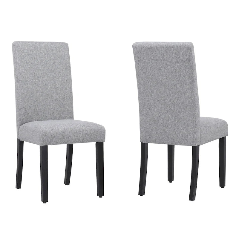Upholstered Linen Fabric Dining Chair (Set of 2)