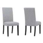 Upholstered Linen Fabric Dining Chair (Set of 2)