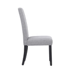 Upholstered Linen Fabric Dining Chair (Set of 2)