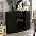 Farmhouse Plank-Style 28-Bottle 47-Inch Wine Cabinet Buffet by