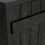 Farmhouse Plank-Style 28-Bottle 47-Inch Wine Cabinet Buffet by