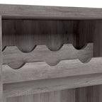 Farmhouse Plank-Style 28-Bottle 47-Inch Wine Cabinet Buffet by