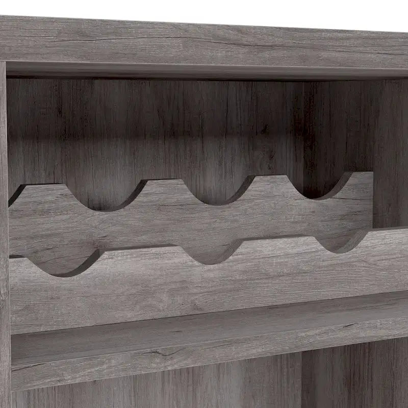 Farmhouse Plank-Style 28-Bottle 47-Inch Wine Cabinet Buffet by