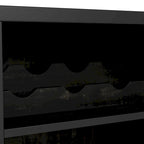 Farmhouse Plank-Style 28-Bottle 47-Inch Wine Cabinet Buffet by