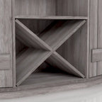 Farmhouse Plank-Style 28-Bottle 47-Inch Wine Cabinet Buffet by