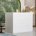 Reception Desk L-Shaped Counter Shelves Drawers Reception Table