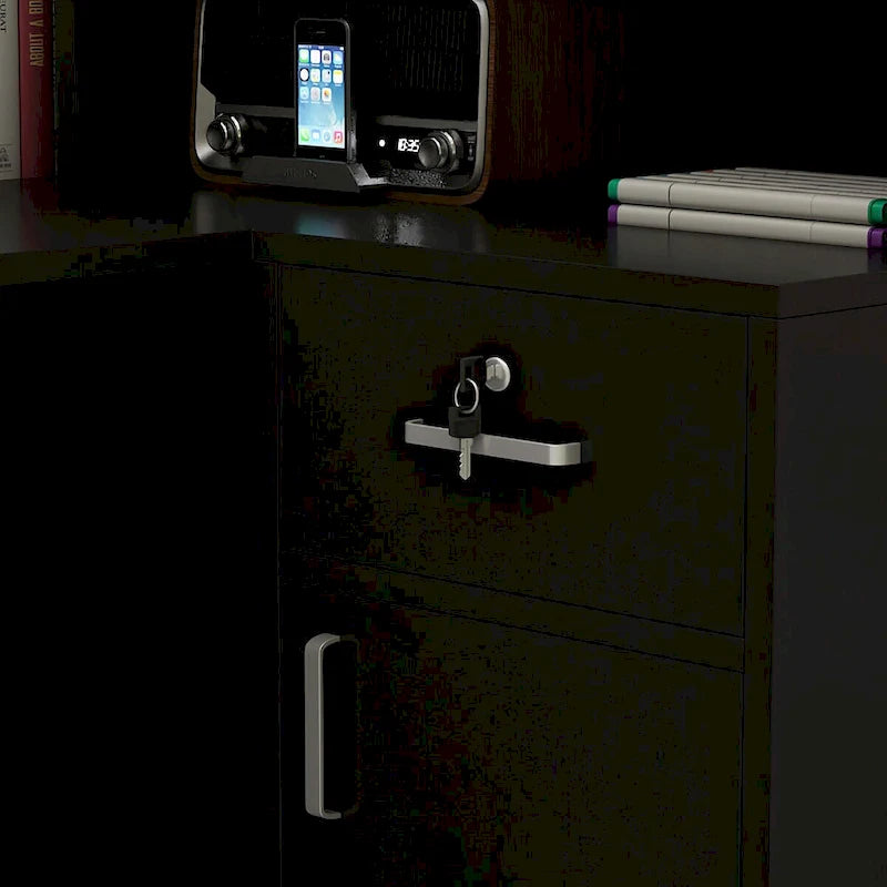 Reception Desk L-Shaped Counter Shelves Drawers Reception Table