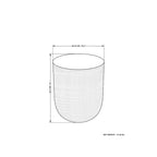 19 inch Wide Metal Metal Side Table, Fully Assembled