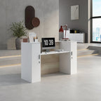 Reception Desk Counter with Adjustable Shelf Storage