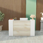 Reception Desk Counter with Adjustable Shelf Storage