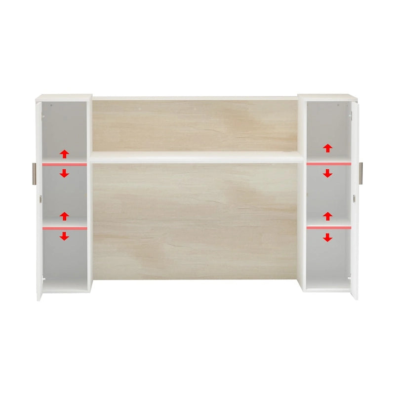 Reception Desk Counter with Adjustable Shelf Storage