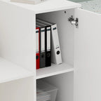 Reception Desk Counter with Adjustable Shelf Storage