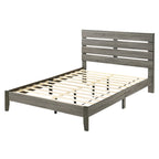 Rustic Grey Wood Platform Bed
